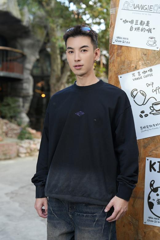 W546364364模糊印花圆领卫衣 商品图1