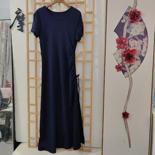 「断码清仓」深蓝针织连衣裙ZFYY094 商品图0