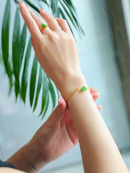 【双十一专享】18k碧玉 流云百福系列首饰 商品图9