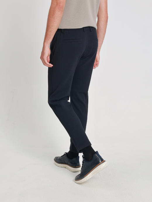 callisto深蓝羊毛莫代尔混纺羊羔绒内里休闲裤 商品图4