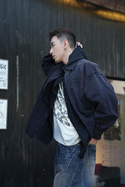 W536225455做旧假两件衬衫外套 商品图1