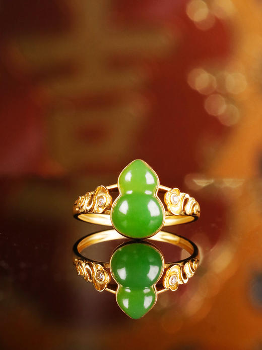 【双十一专享】18k碧玉 流云百福系列首饰 商品图4