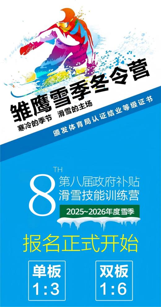2025~2026雪季｜第八届政府补贴滑雪技能训练营 商品图0