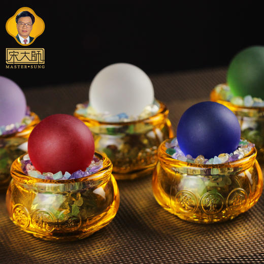 宋韶光大师 2026年 琉璃球聚宝盆琉璃球 古法琉璃摆件商务礼品 商品图1