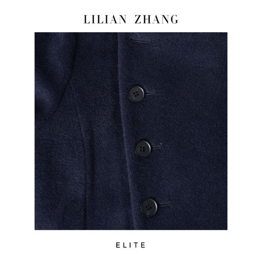 定制—静奢风—帝风立领—拿破仑单排扣法式秋冬气场羊绒大衣2506013 商品图2