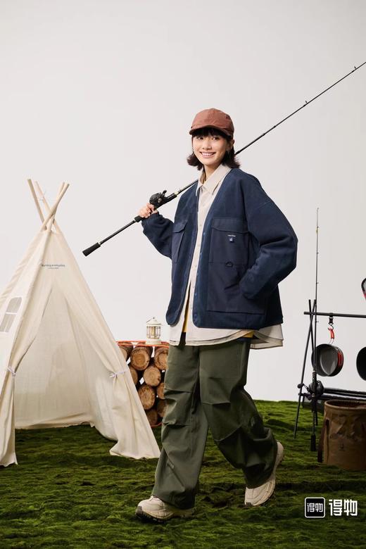 D110762日系全开襟多口袋摇粒绒情侣款外套 商品图13