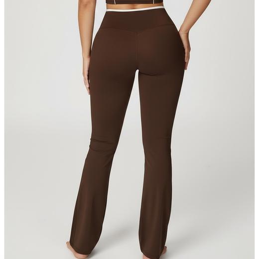 跃牌【安琪拉系列】裸感微喇运动紧身提臀瑜伽健身速干长裤交叉高腰阔腿喇叭裤女CK5502 商品图3