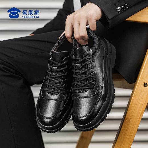 【实付满399送保温杯】【中帮通勤皮鞋】烈焰守护系列商务正装皮鞋休闲牛皮通勤鞋XP405 商品图8