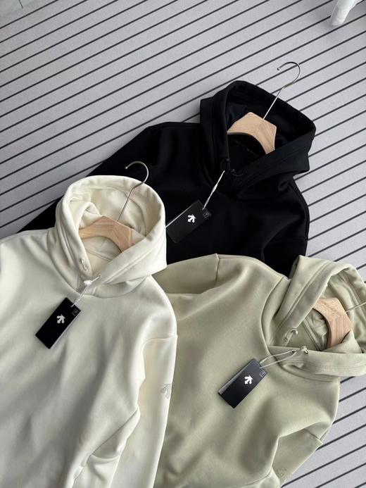 D110702后背大Logo加绒帽衫男女同款休闲运动连帽卫衣 商品图2