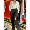 黑色设计感休闲宽松拖地直筒阔腿西裤 商品缩略图9
