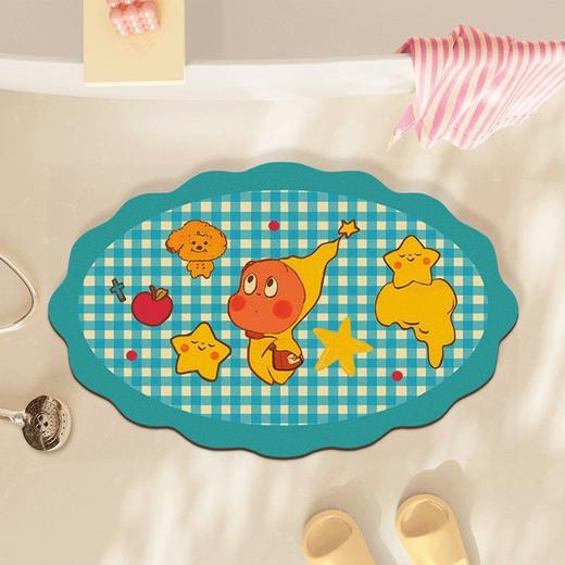 【浴室硅藻泥地垫】吸水防滑速干脚垫 星星人卡通卫生间入户门垫易打理 商品图14