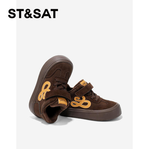 【童鞋】星期六加绒魔术贴男女童高帮板鞋SSD4192L2K 商品图6