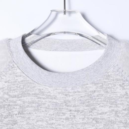 52038SDSA男士秋冬新款痞帅男装潮牌简约拼接绒毛圆领卫衣宽松百搭上衣 商品图2