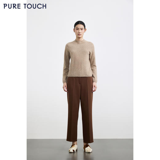 商场同款PURE TOUCH女装25秋冬新款羊绒衫卷边半高领宽松针织毛衣 商品图3