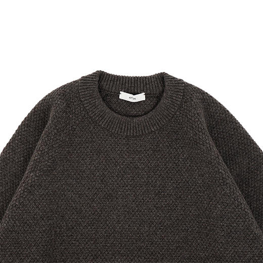 ATON LAMBS WOOL CREWNECK SWEATER 男女中性羊羔毛圆领毛衣 商品图2