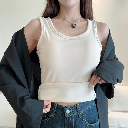 樱花绒带胸垫一体式打底保暖背心-纪念日百货门店同款167896742 商品图1