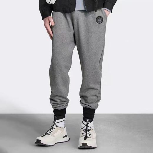 D110771澳毛混纺毛呢加绒香蕉弯刀神裤男士黑标加绒长裤卫裤 商品图2