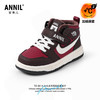 ANNIL/安奈儿童鞋男女童中大童鞋板鞋皮革拼接秋冬季加绒加厚休闲棉鞋HM5404677 商品缩略图0