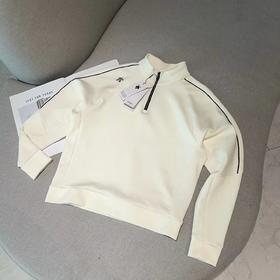 D110701女子半拉链长袖针织衫春秋季新款上衣