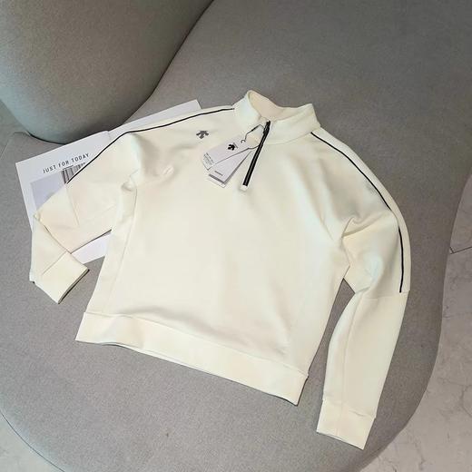 D110701女子半拉链长袖针织衫春秋季新款上衣 商品图0