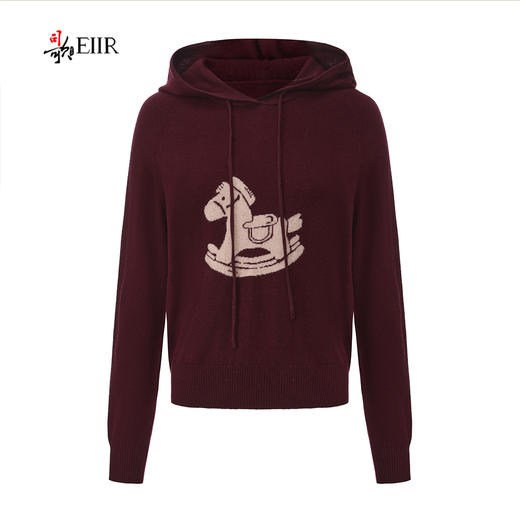 司歌羊毛长袖连帽衫毛衣女秋冬休闲G92G2601 商品图0