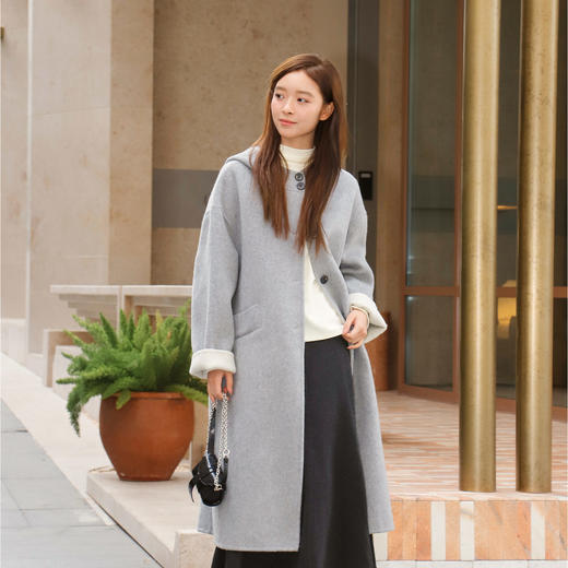 韩版连帽双面大衣-纪念日百货门店同款166745002 商品图0
