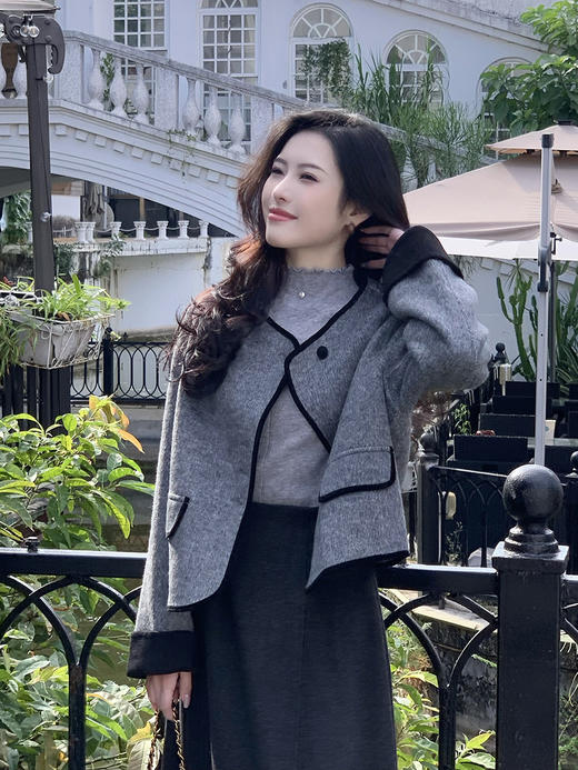 【百图lulu定制】【从容双面呢】澳洲进口 100%美丽诺羊毛 撞色 香风  双面呢 商品图5