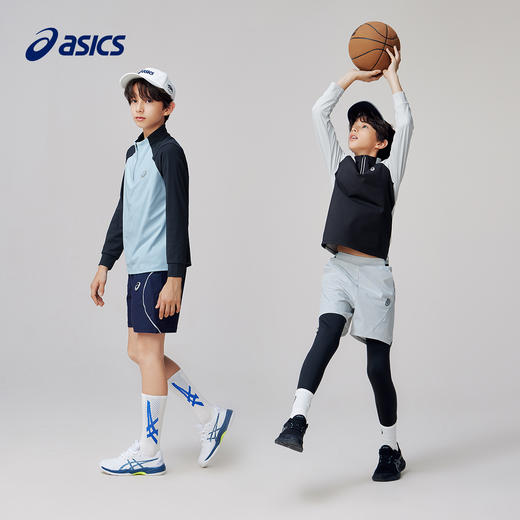 Asics/亚瑟士童装针织拉链T恤吸湿速干运动舒适内搭25年春季新款 商品图4