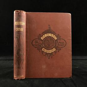 1893年 鲁滨逊漂流记 配多幅插图 漆布精装32开