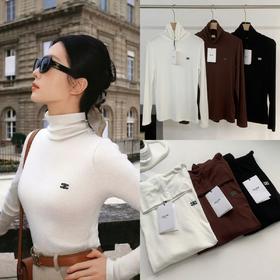 巨美，秒变天鹅颈~Ce刘诗诗走秀款26 刺绣半高领 秋冬复古长袖打底衫