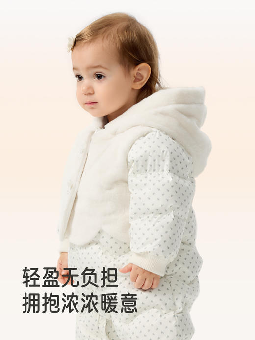 英氏超韧绒婴儿羽绒哈衣宝宝连体衣3A抗菌防静电新款YRHFJ4R037A 商品图2