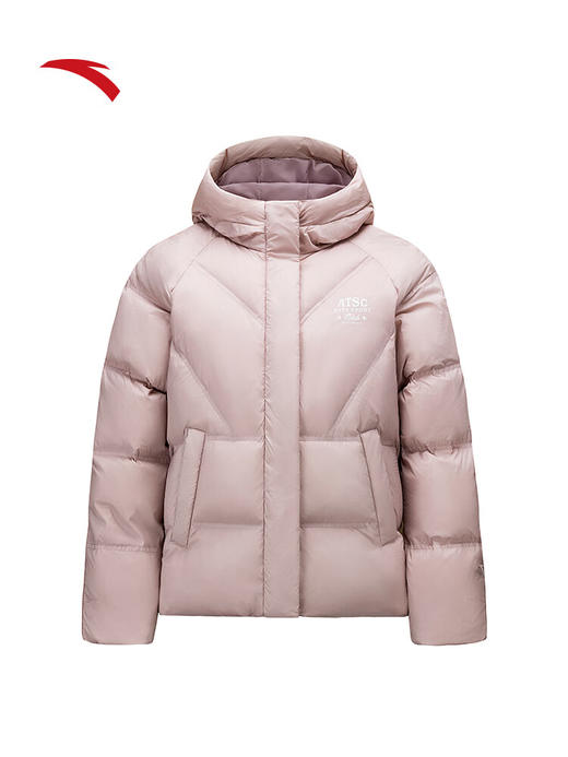 安踏【关晓彤同款】多彩羽绒服丨防泼水保暖外套女面包棉服162548903N 【关晓彤同款】矿质粉-5 商品图4