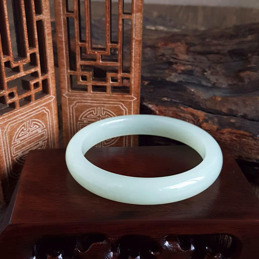 【天然正品】天然俄料正桩细腻油润度佳58.5号和田玉手镯58.5号（皆取最大值）女士050425AH35 商品图2