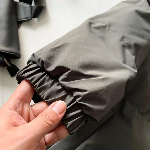 D110788男装黑色宽松休闲中长款立领连帽棉服外套 商品图10