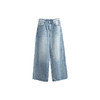 绽放750朵/开朗·纯棉直筒洗水蓝牛仔长裤文艺百搭宽松显瘦直筒裤 商品缩略图4