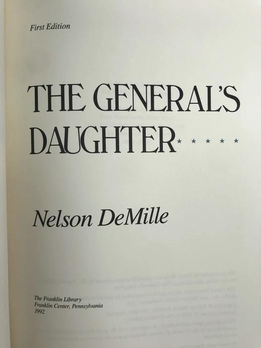 签名首版！内尔森·德米勒《将军的女儿》 富兰克林图书馆豪华仿皮 商品图4