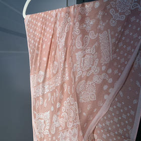 粉色三角丝巾100%桑蚕丝