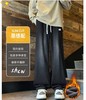D110779加绒牛仔裤秋冬季垂感宽松复古直筒休闲潮牌裤子 商品缩略图0