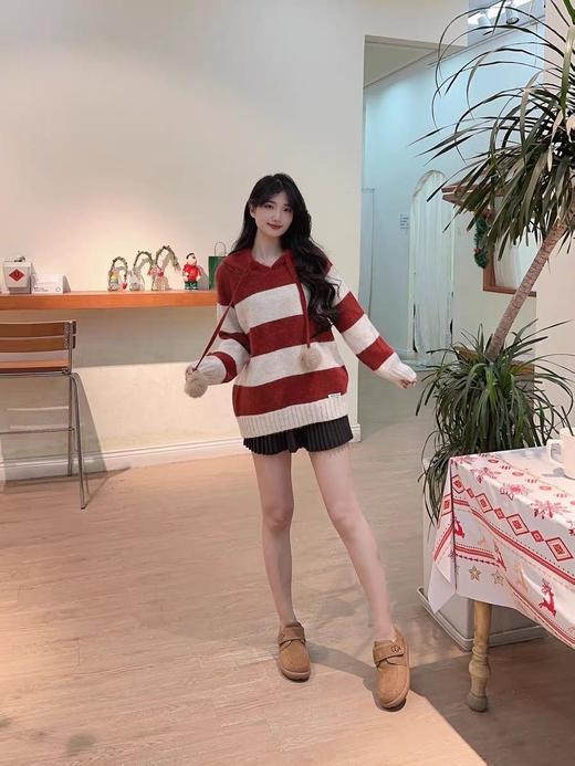 法式加绒保暖魔术贴勃肯鞋女豆豆平底秋冬百搭平底懒人毛呢棉鞋 商品图4