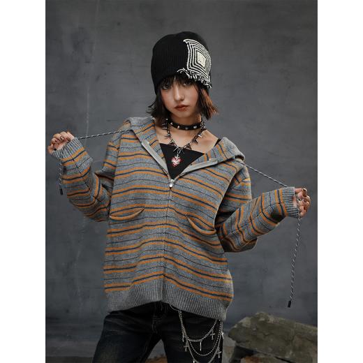 时尚软糯撞色条纹毛衣-纪念日百货门店同款166695851 商品图1