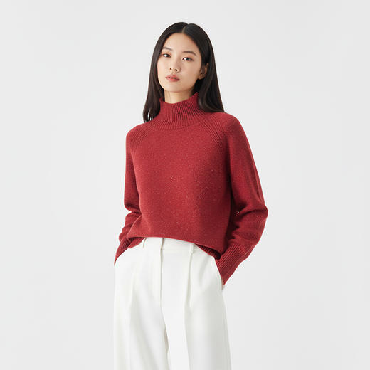 Grace&Glam 幻彩星空亮丝半高领毛织上衣 商品图7