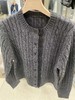 D110704冬新款时尚百搭羊毛混纺纱针织麻花毛衣女款 商品缩略图9