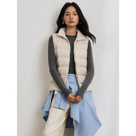 秋冬羽绒马甲鸭绒背心 休闲保暖摇粒绒马甲 百搭高端时尚外套