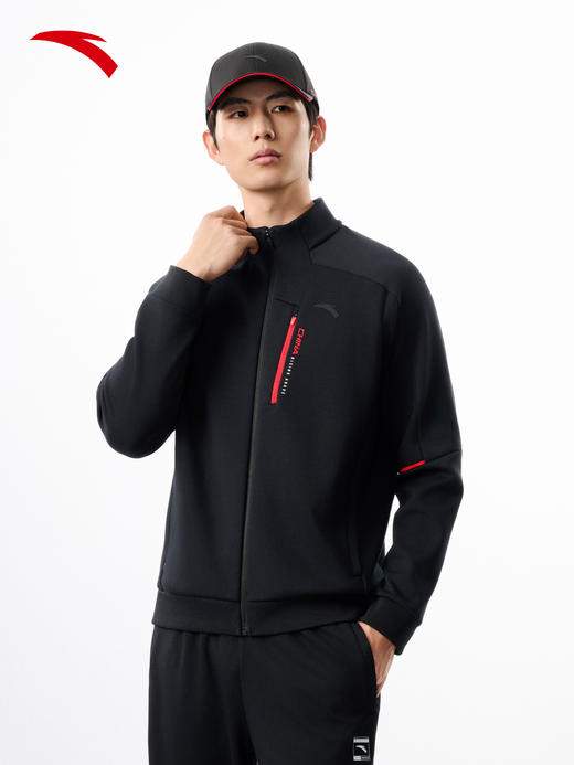 安踏针织运动外套男加绒保暖立领健身跑步上衣152547703N-3 商品图0