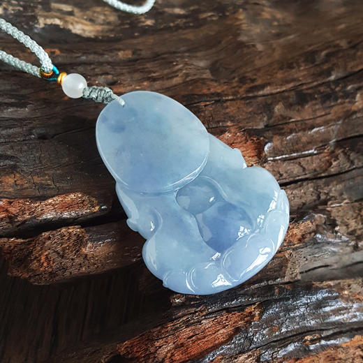 【天然正品】A货翡翠天然精品细腻紫罗兰糯种观音坐莲（平安安乐）翡翠吊坠项链56.8*40.7*8.9MM（皆取最大值）中性090425AH21 商品图5