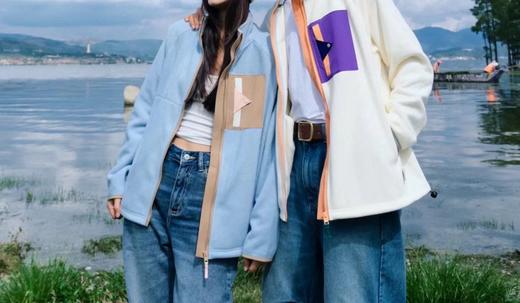 D110799云朵绒摇粒绒外套设计感撞色口袋保暖抓绒衣 商品图14