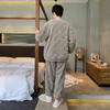 法黛琪冬季法兰绒男款套头大码家居服套装 55449 商品缩略图4