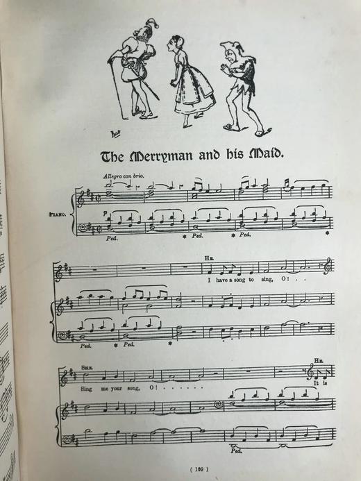 约19世纪末 吉尔伯特与苏利文《萨伏依之歌》乐谱 配插图 漆布精装16开 商品图5