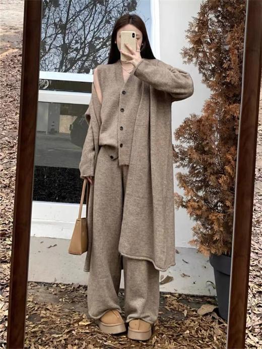 F487#慵懒风高级感针织三件套装 商品图1