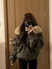 D110756早冬可拆卸大毛领座山雕棉服外套 商品缩略图3